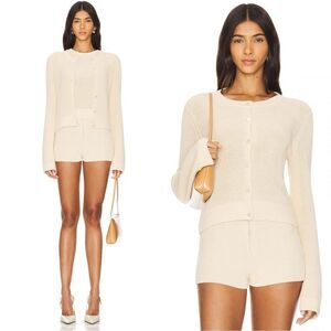 NWT Aya Muse Lysi Cardigan in Biscuit